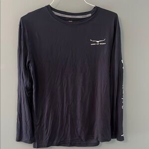 Navy Long Sleeve Tee Classic Crew Neck